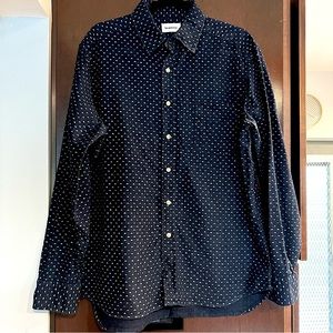 Men’s Taylor Stitch The California Indigo-dyed Pyramid Print Shirt Size 44/XL